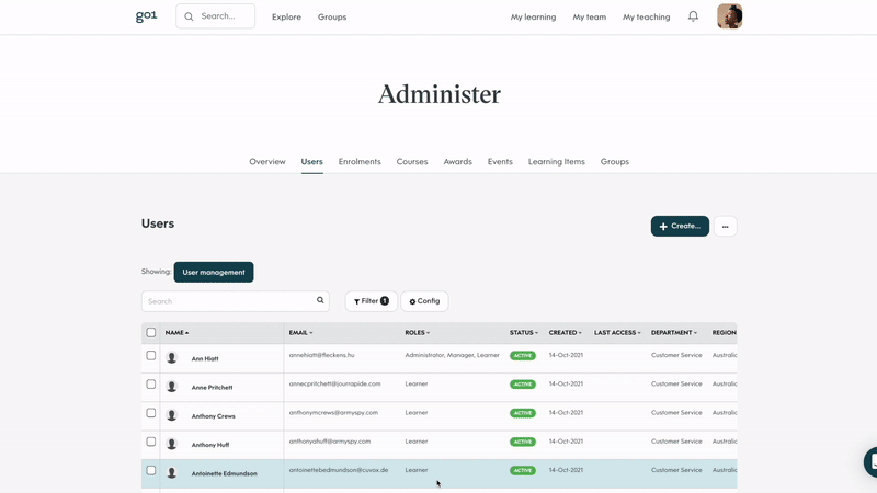 View manager email addresses within the report exports